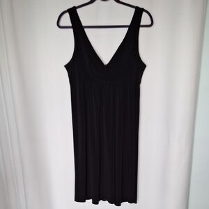 Essentials By ABS Elegant Black Sleeveless Dress Size L